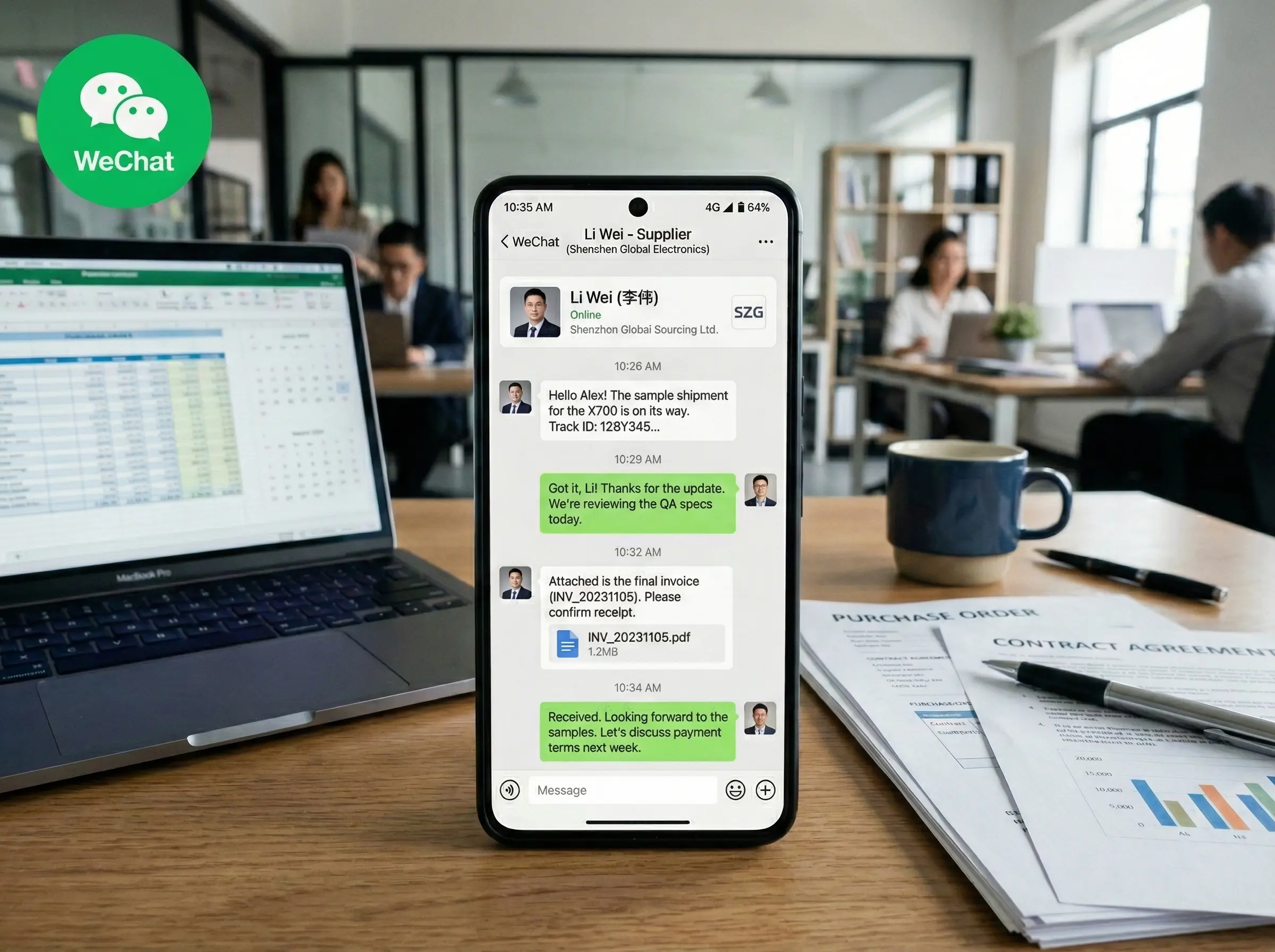 (WeChat)위챗 활용법 ; 위쳇을 사용하는 이미지
