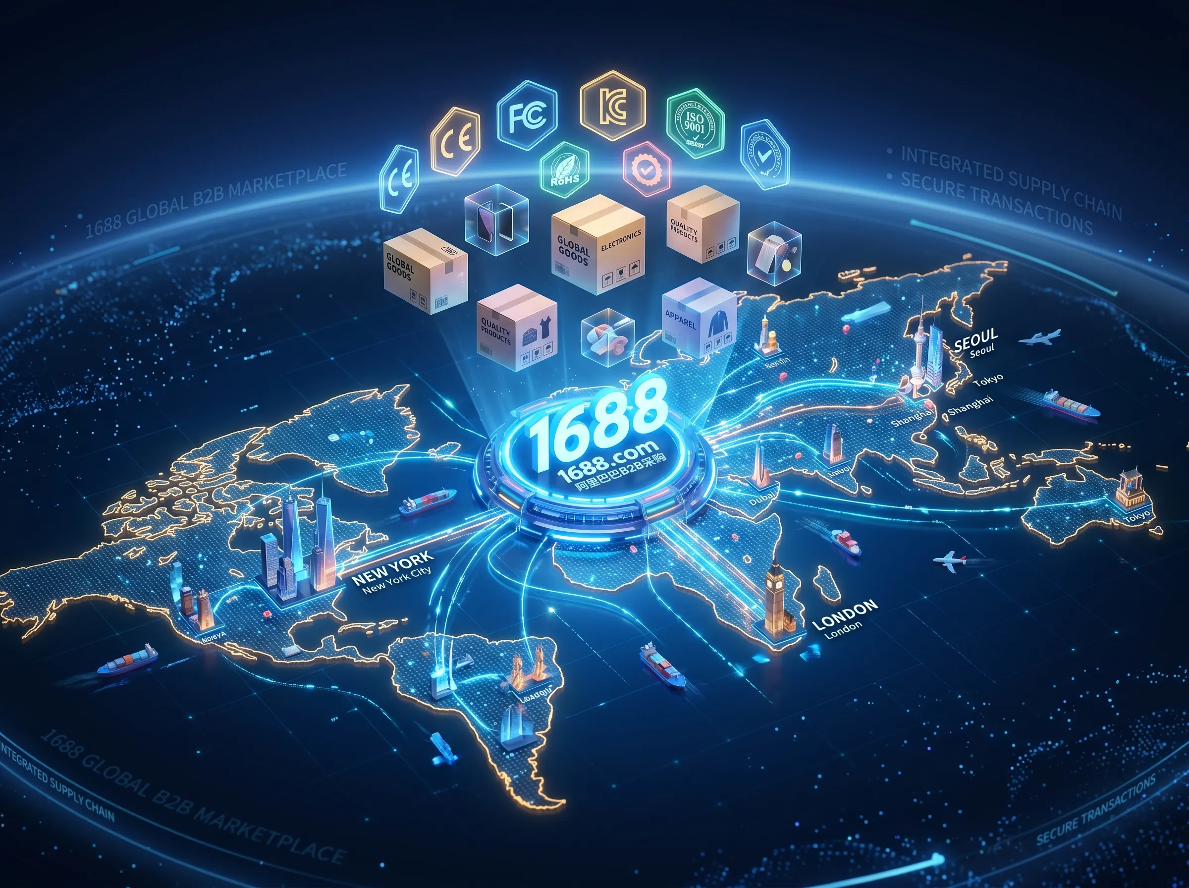 (1688 Crossborder)1688 크로스보더 물류 흐름 이미지