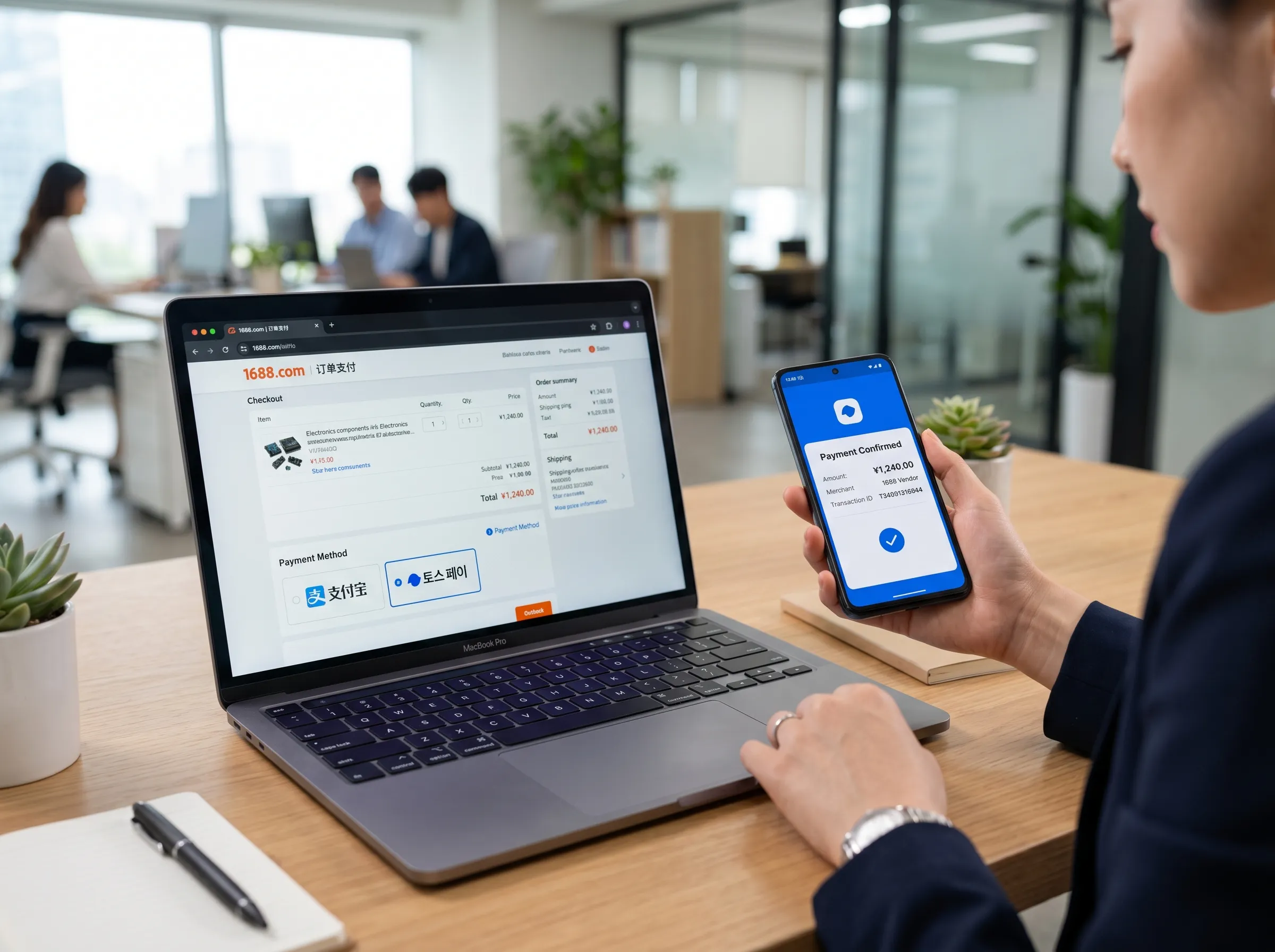 Toss Pay 로 1688결제 하는 이미지