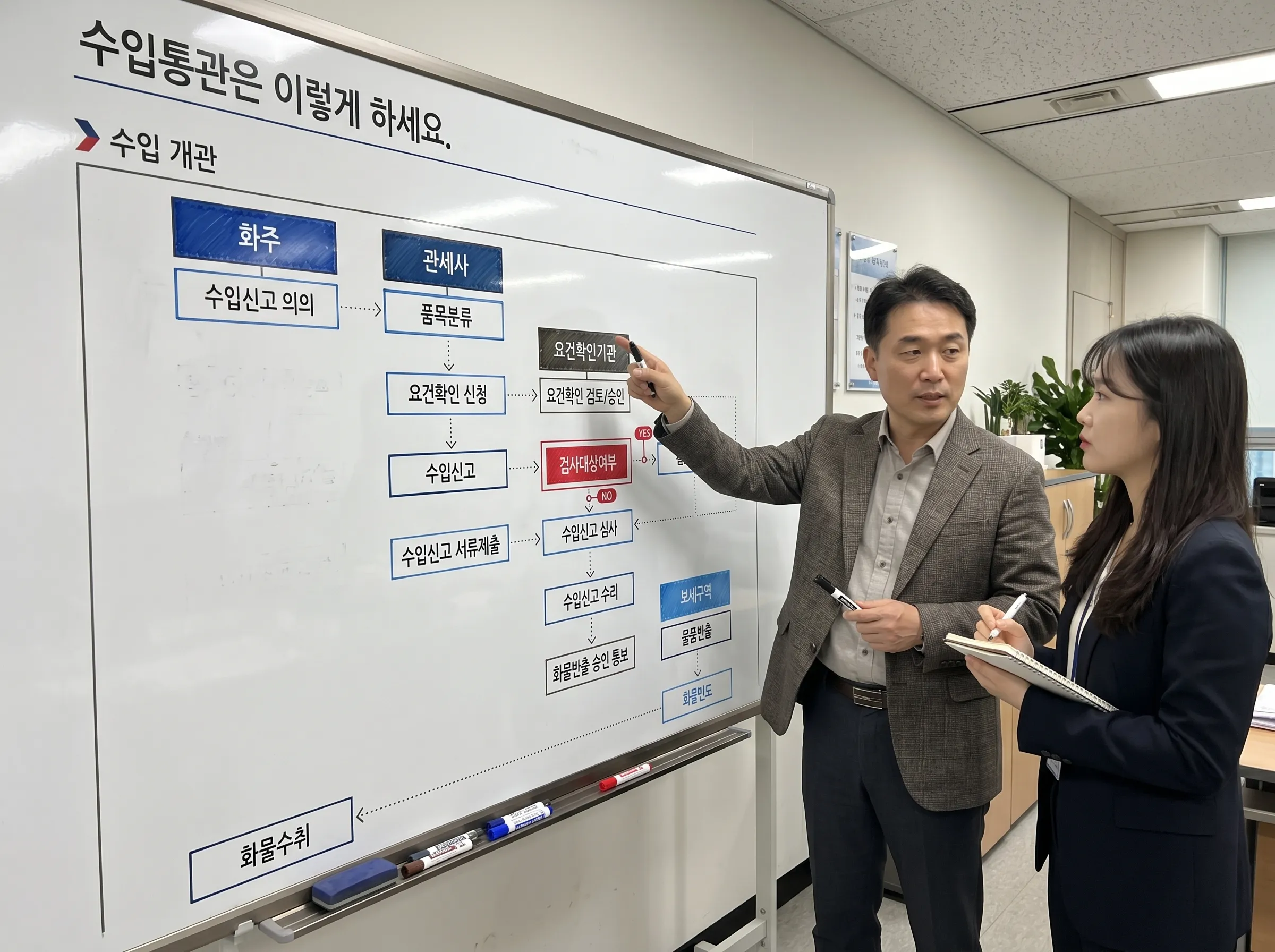 수입 통관 개요를 설명하는 이미지
